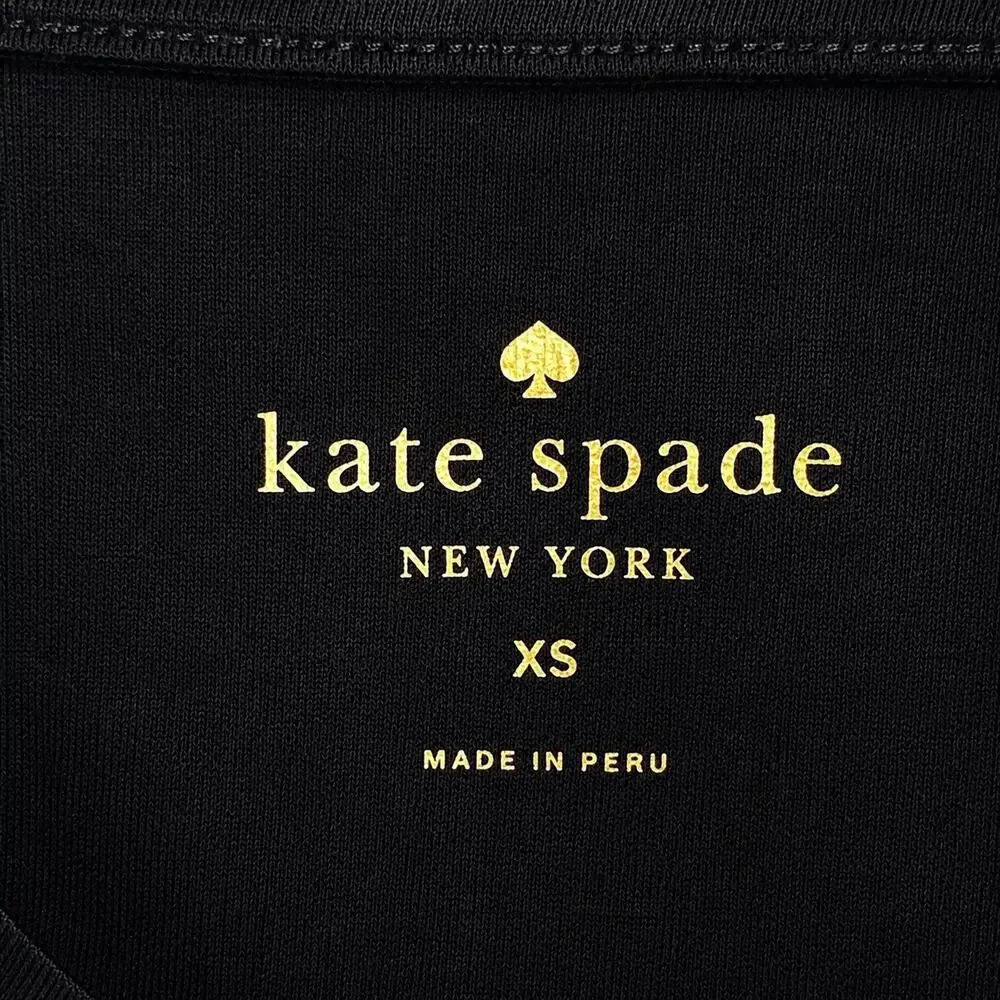 Kate Spade New York Black Bow Back Keyhole Tank Top – XS – Soft Stretch Cotton